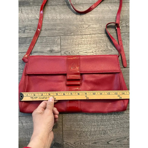 Fendi Red Leather rare handbag purse crossbody vintage - Picture 4 of 16